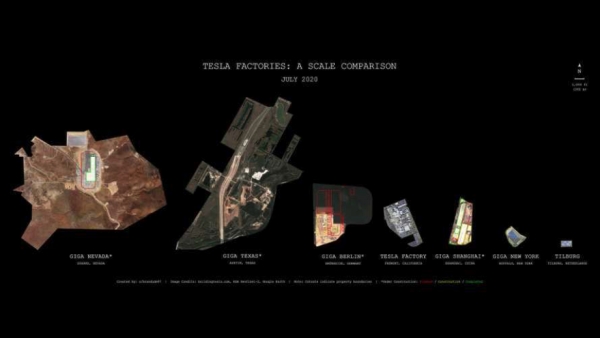 기가팩토리 중 역대 최대규모인 기가 텍사스(Giga Texas) (출처 INSIDEEVs)