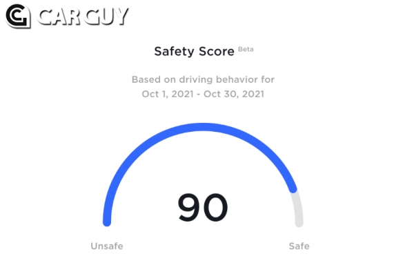 테슬라 Safety Score(출처=테슬라)