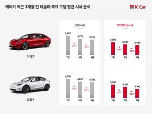 보증만료 구형 테슬라 모델3∙Y, 배터리 우려로 중고 가격 급락